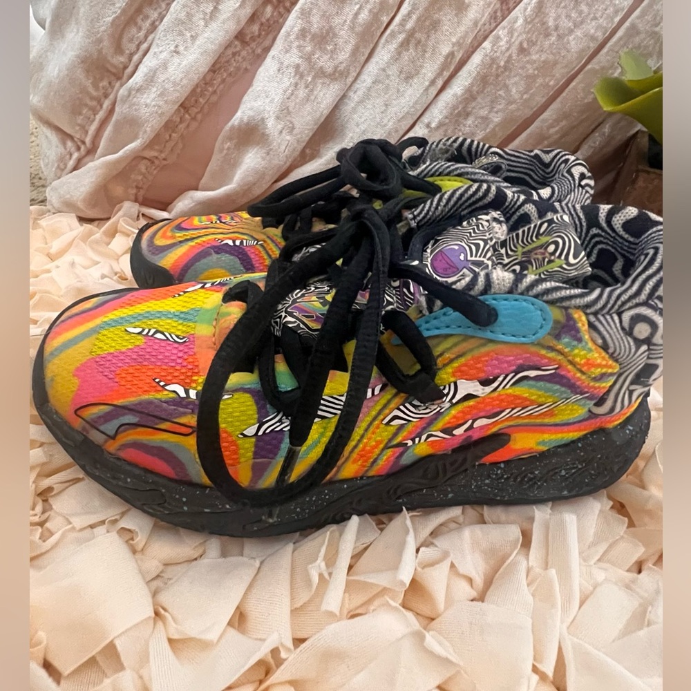 M.E.L.O Dexters Laboratory Puma Basketball Colorful Patterned Sneakers